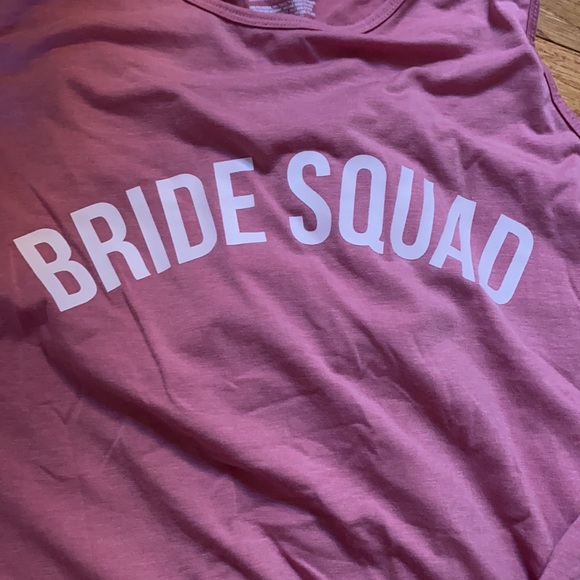 Set of 2 pink Bride Squad tank tops size Large - Picture 2 of 5